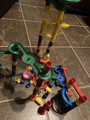 Marble Run Works Construction Toy Race Building Set Coaster Track Paths 70+PCS
