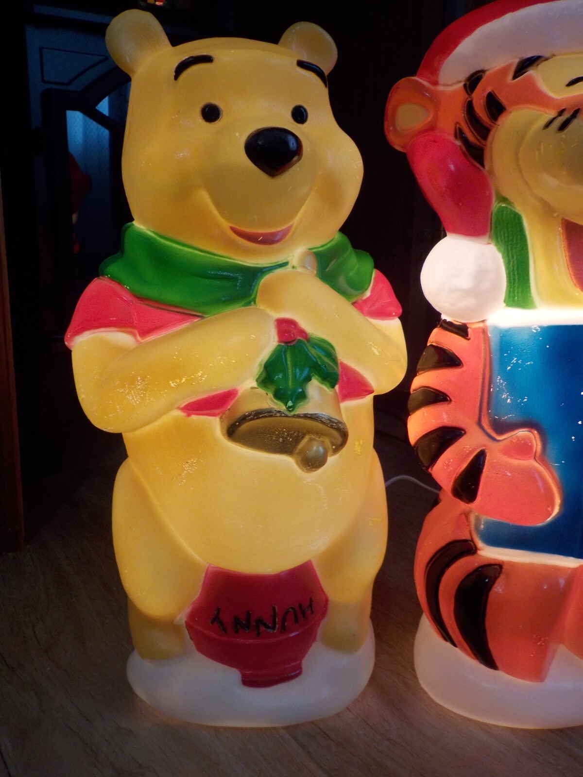 Vintage Blow Mold Disney Winnie Pooh and Tigger Lighted Christmas Decor