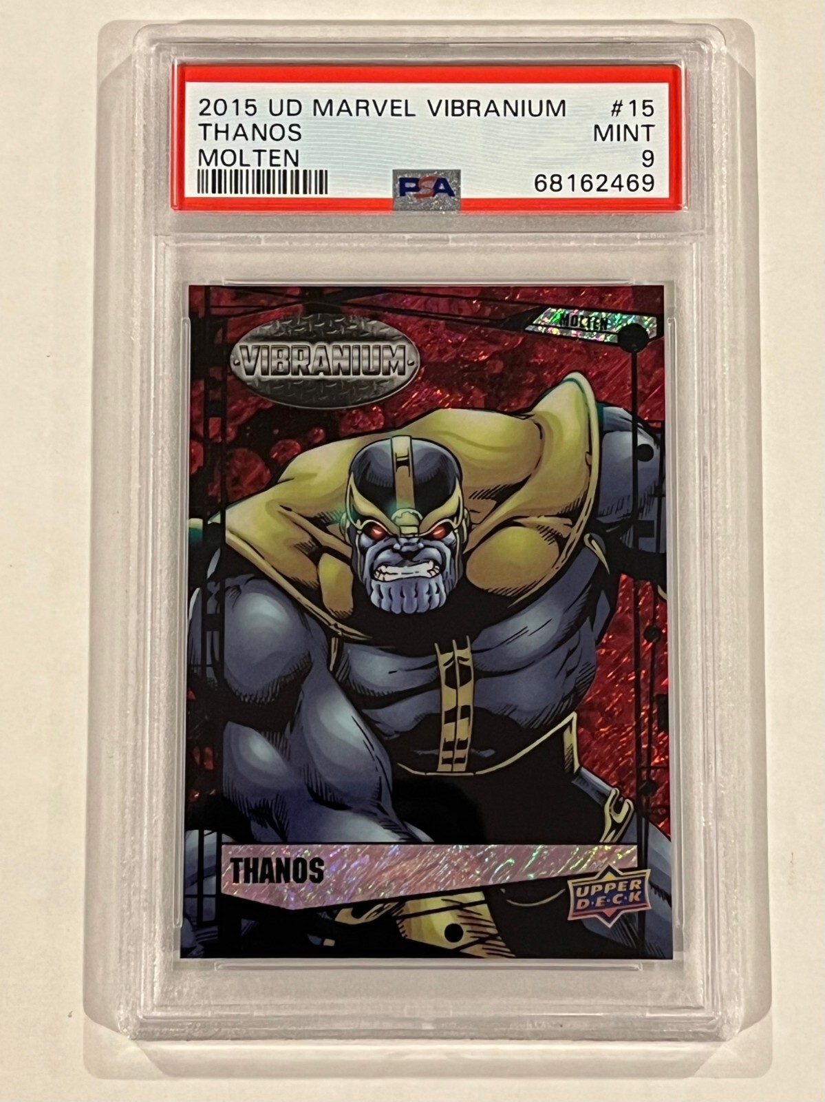 2015 Marvel Vibranium Molten #15 THANOS #256/299 Graded PSA 9 MINT😍😍😍*
