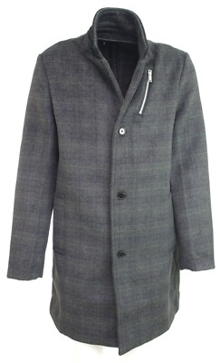 Freeman T Porter Manteau homme lainage carreaux gris Danton Check