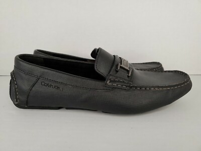 Calvin Klein Magnus 34F1517 Black Leather Loafers Slip On  display picture 3