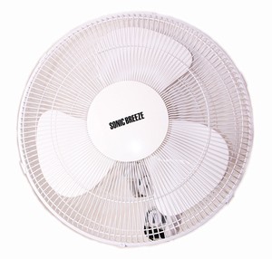 Sonic Breeze 16 Wall Mount Fan 90 Degree Oscillating 3 Speed