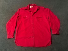 Mens VTG L.L.Bean Red Chamois Button Shirt USA Made Size 17