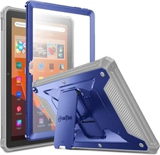Hybrid Case for Amazon Fire HD 10 Tablet (13th Gen 2023) Rugged Kickstand Cover