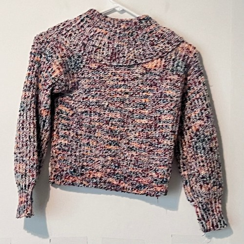 Art Class Girls Sweater Size M (7/8) Multicolor Cable Knit Boucle Mock Neck - Picture 6 of 7