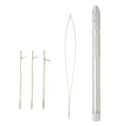 1PCS Aluminum 2-in-1 Loop Hook Pulling Needle Hair Extensions Tool Kit - Picture 2 of 12