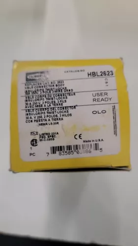 HUBBELL HBL2623 Industrial, Female Connector Body, 30A 250V, 2-Pole 3-Wire 