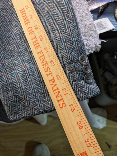 VTG Donegal Tweed Speckled Herringbone 100% Pure Wool Jacket Made in Ireland 48R - Picture 6 of 9