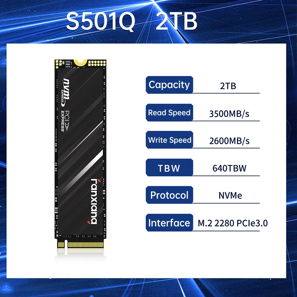 Fanxiang M.2 2280 NVMe Interne SSD 256GB 512GB 1TB 2TB 4TB PCIE 3.0 Festplatte