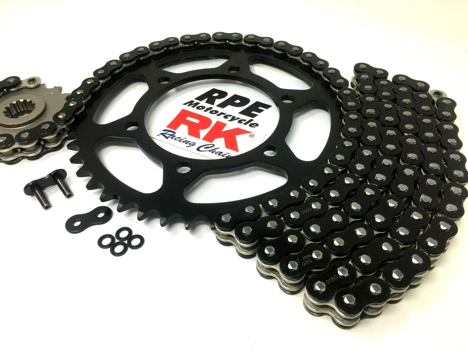 Suzuki DRZ400sm 2005-2024 Colors RK Racing X-Ring Chain and Black Sprocket Kit - Image 3 of 4