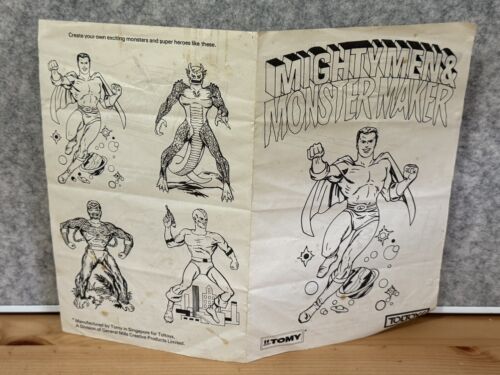 Vintage TOMY / TOLTOYS Mighty Men and Monster Maker Design Kit Complete - Read - Picture 21 of 23