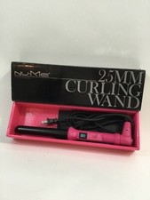 Nu-Me Bright Pink Ergonomic Designed Ceramic Curling Wand W/ Infrared Heat Tech