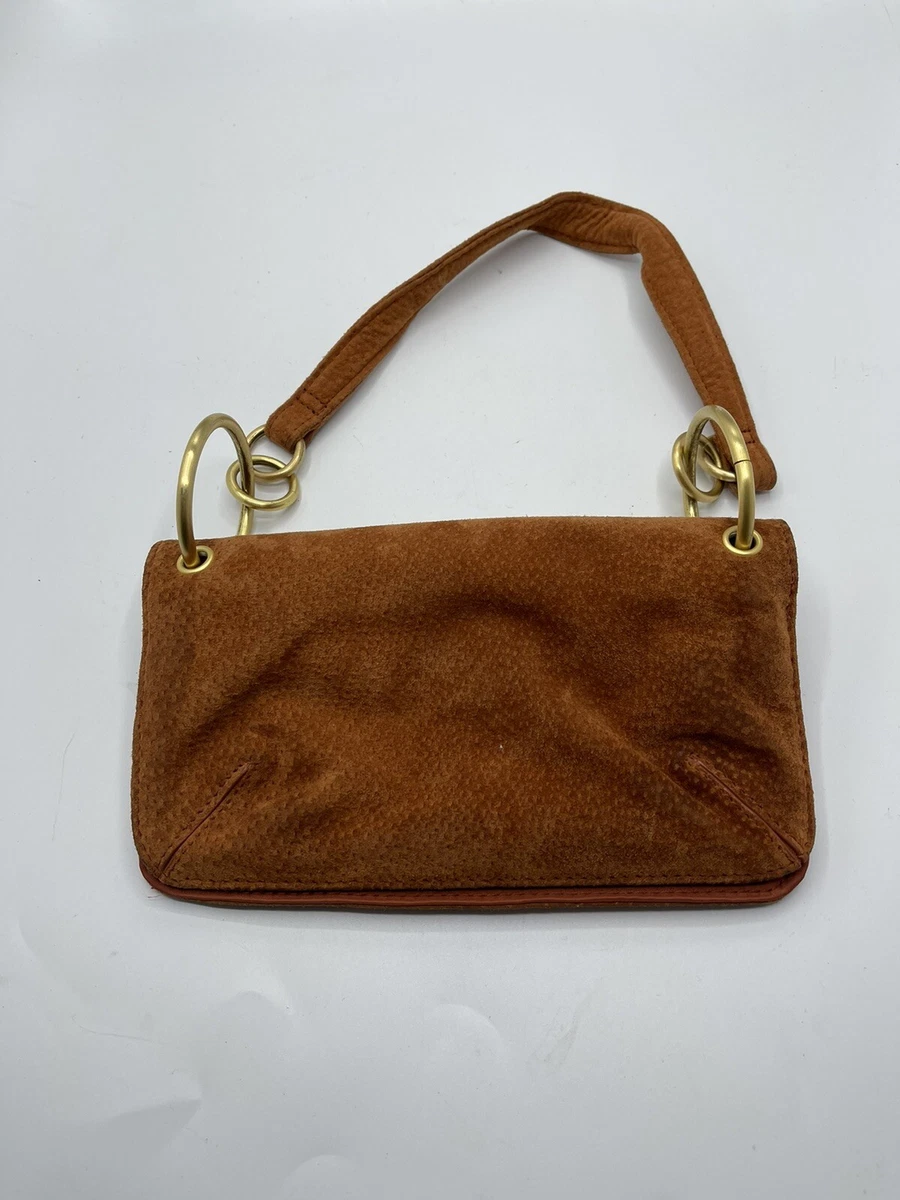 WILSON LEATHER Maxima Vintage Orange Clutch Purse