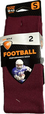 Two Pairs SofSole Maroon Youth Football Socks Child Shoe Size 10-4.5 Burgandy