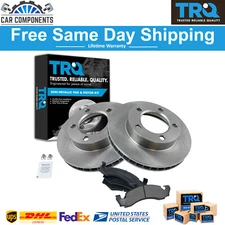 TRQ New Front Metallic Disc Brake Pad & Rotor Kit For 1987-1993 Ford Bronco F150