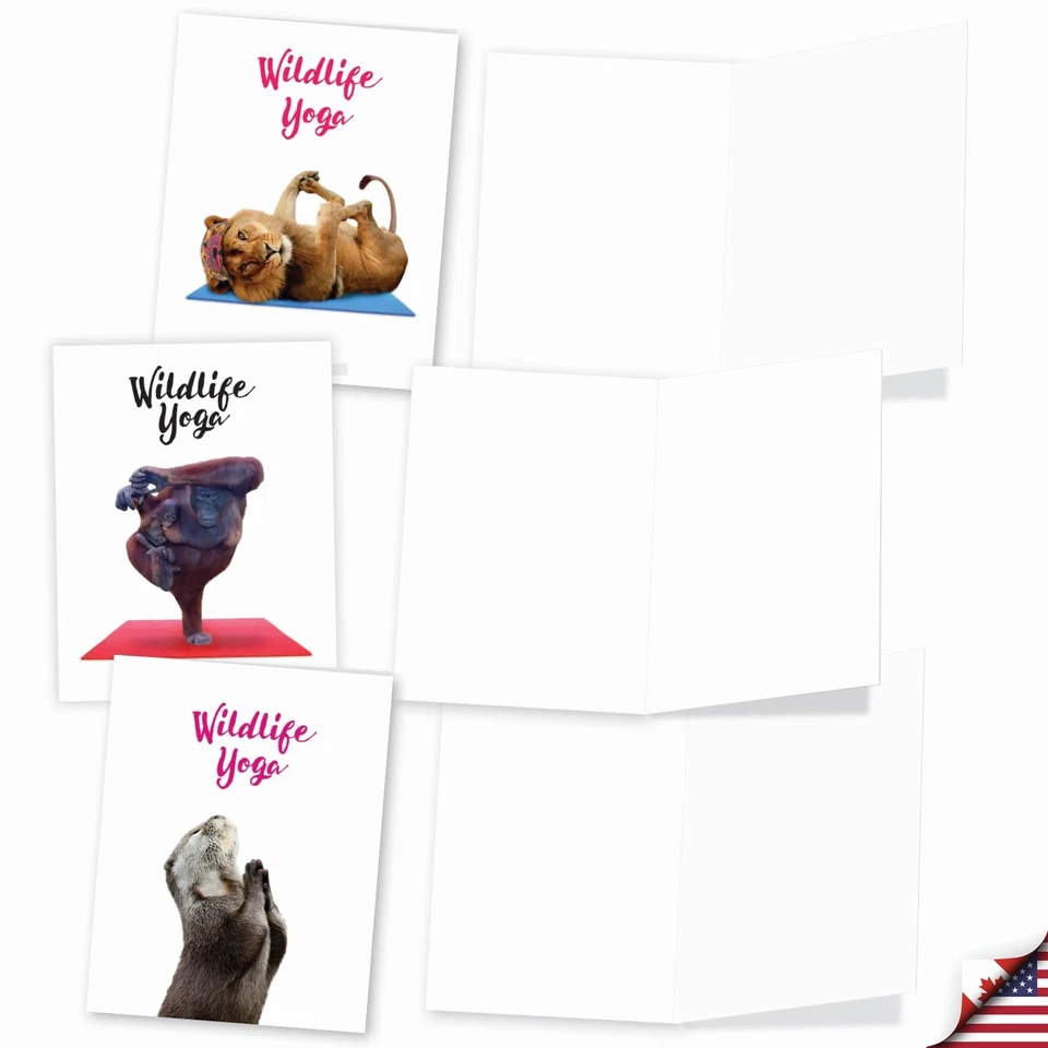 The Best Card Company - 20 Blank Yoga Animal Cards (4 x 5.12 Inch) - All Occa... - Image 3 of 4