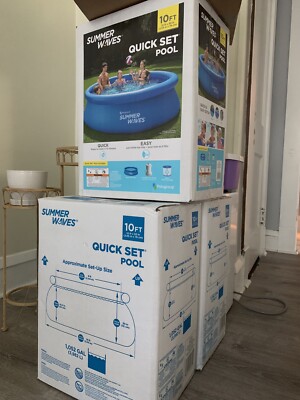 Summer Waves 10ft x 30in Quick Set Inflatable Above Ground Pool with Filter Pump