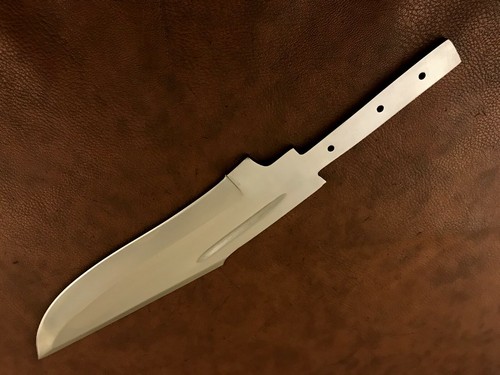 Handgefertigte Kohlenstoffstahl Bowie Rohling Klinge-Messer-versteckter Erl-Blutrille-SC7 - Bild 4 von 7