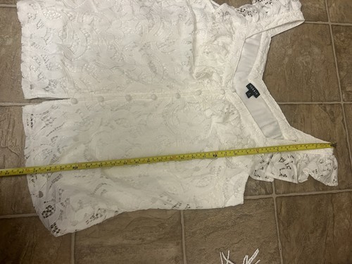 Torrid Cloud Dancer White Eyelet Ruffle Tank Top Size 2 / 2X (18–20) NWT Boho - Picture 9 of 14