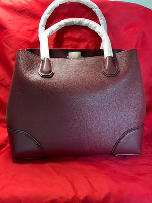 Michael Kors Mercer Gallery Large Leather Satchel Burgundy 30H7GZ5T7A
