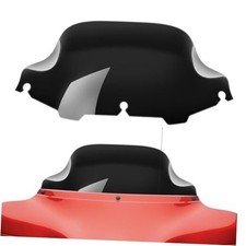 Wave Windshield Windscreen Compatible for 1996-2013 Harley Davidson 8" Black