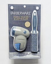 Farberware Fabric Shaver Lint Roller Set Battery Operated Clothing Depiller New