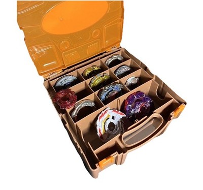 Beyblade 2010 Case with 11 toy pieces Burst B-151 Pegasus Luinor Speed Storm