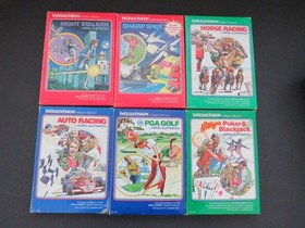 INTELLIVISION MATTEL  Console Vintage + 6 Complete Games w/Manuals Overlays
