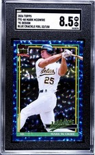 2026 Topps Baseball - ‘91 Design Mark McGwire #T91-44 Blue Crackle /150 SGC 8.5