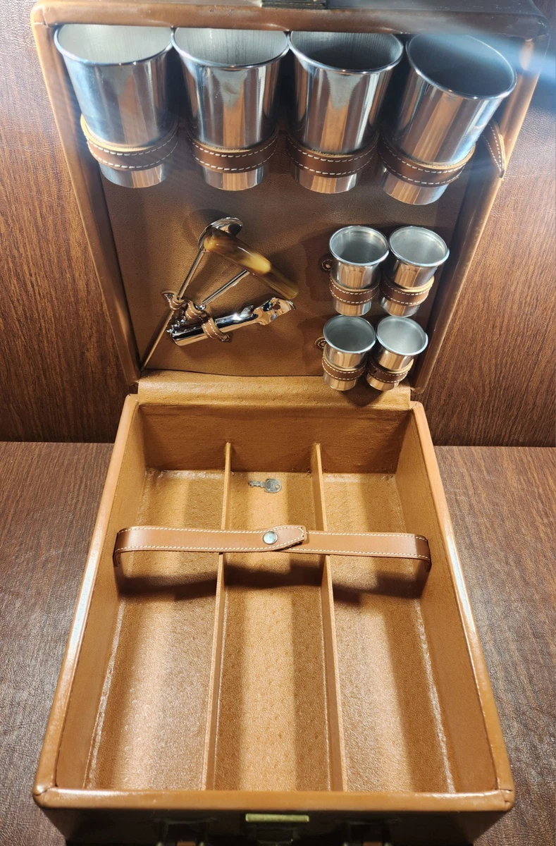 ビンテージ　D.R.G.M トラベル　カクテルシェーカー　セット　革ケース付き Vintage Travel Bar Set for sale | eBay