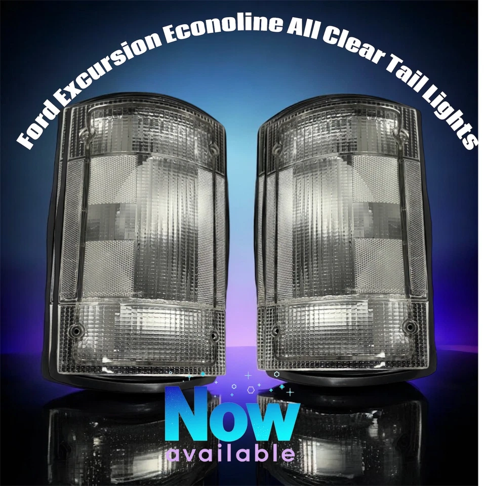 Nuevo par de luces traseras transparentes para Ford Excursion 2000-2003 Econoline 1995-03 Foto 2 de 3