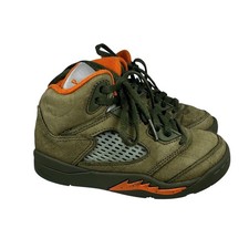Kids Air Jordan 5 Retro TD Olive Orange Toddler Size 12C