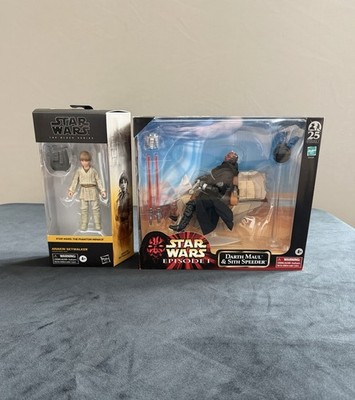 Star Wars the Black Series Darth Maul w/ Sith Speeder & The Chosen One. Duck!
