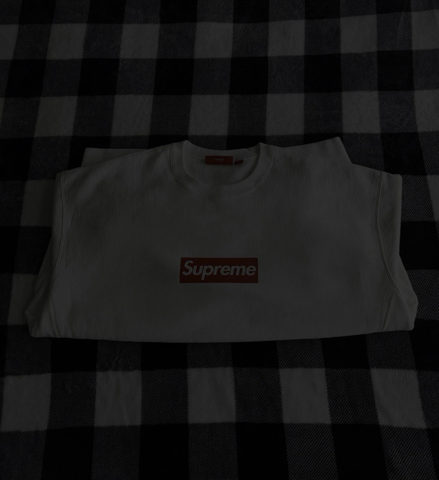 Logo Supreme Box col rond SS25 blanc grand neuf !