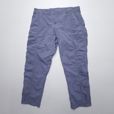 Kirkland Ladies Travel Pants Size 8 Gray Crop Stretch Hiking Elastic Waist Tech