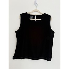 Vintage Y2K Hartman Studio Tank Top XL Silk Velvet Layering Quiet Luxury Goth