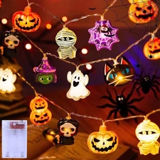 Halloween Decoration String Lights - 10 LED Funny Halloween Lights Battery Opera