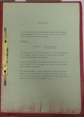 List of New Porsche Spare Part Numbers - Factory Literature Circa 1964 - Picture 5 of 13