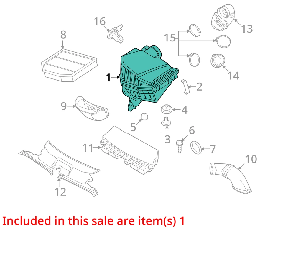 КОРОБКА ВОЗДУХООЧИСТИТЕЛЯ BMW X3 2007 07 2008 08 2009 09 2010 1015479 - Изображение 3 из 4