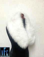 White Fox Fur Collar, Real Fox Fur Collar, Handmade Collar, Luxury Collar