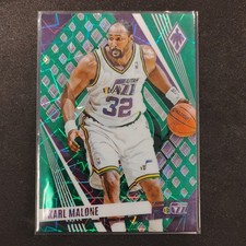 Panini Phoenix 2023-24 Karl Malone #3 Green Lazer Phoenix 132/175 Utah Jazz