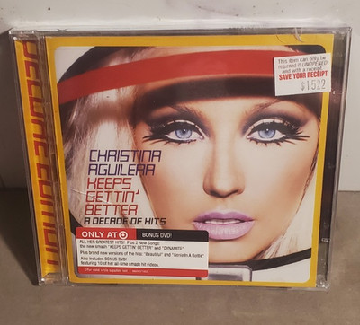 Christina Aguilera Keeps Gettin' Better-A Decade of Hits  CD + DVD Hype Sticker