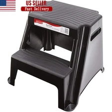 Lightweight 2-Step Stool Non-Slip Treads Portable Safe Sturdy Step Platform New