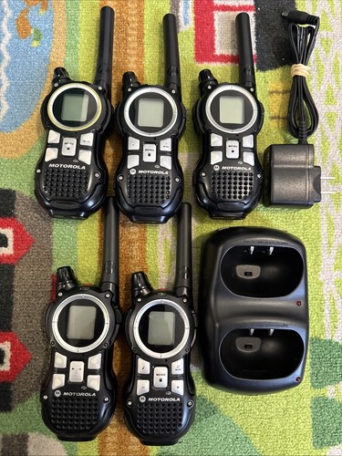 Set of 5 Motorola MR350R Two Way Radio Walkie Talkie with Charger - Zdjęcie 2 z 17