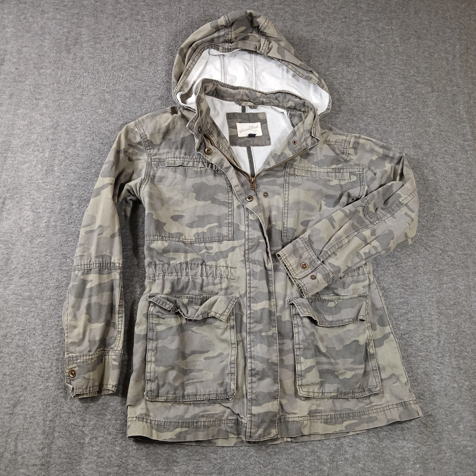 Universal Thread Utility Jacket Womens S Gray Cam… - image 1