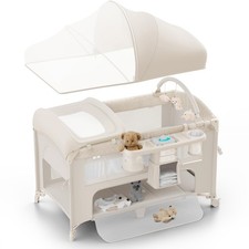4 in 1 Baby Bassinet, Pack and Play, Bedside Crib Sleeper, Diaper Changer - C...
