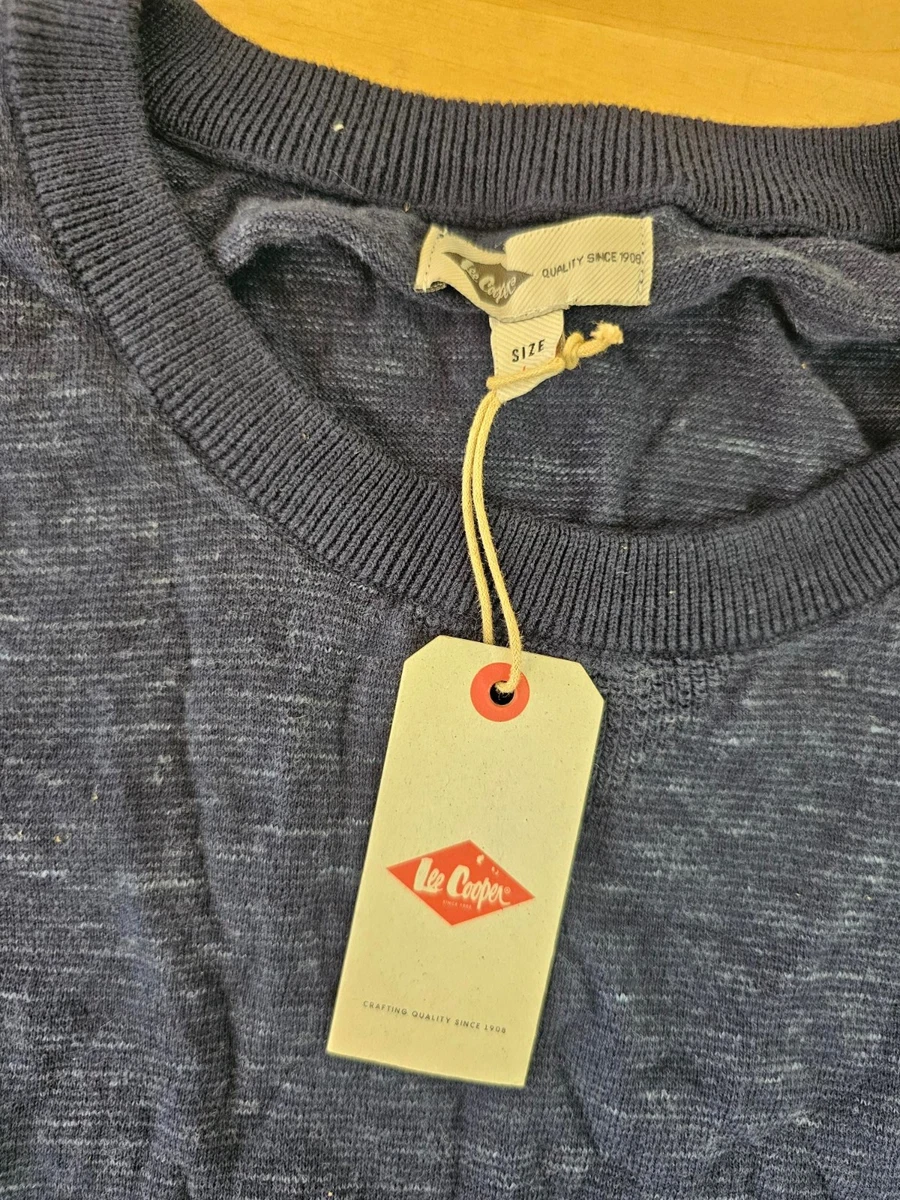 Sudadera Lee Cooper Para Hombre Manga Larga Cuello Redondo Azul LG/GRANDE