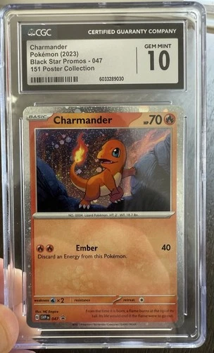 Pokémon Charmander Sv: Scarlet & Violet Promo 047 Cosmos Holo CGC Gem Mint 10