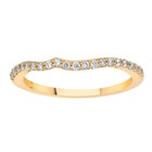 Le Vian 14K Yellow Gold Curve Ring Pavé White Diamond Elegant Jewelry for Women — photo 1