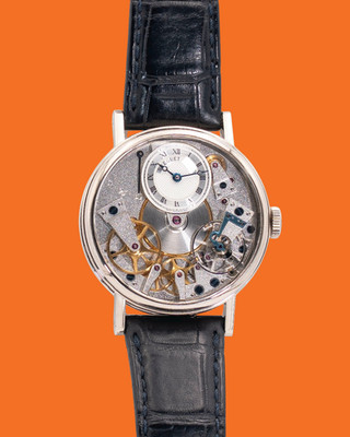 Breguet Tradition 37mm 7027Bb white Gold Blue Alligator Strap 2015